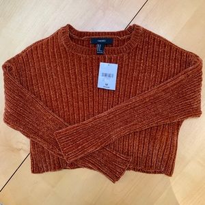 NWT Forever 21 Crop Chenille Sweater Size M
